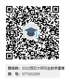 2022西石大研究生數(shù)學(xué)建模群二維碼